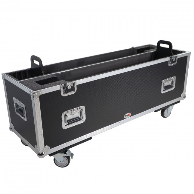 Flat Panel LCD-LED-Plasma Monitor Road Case Holds Two 43-50 TVs Adjustable Case W-4 Inch Casters