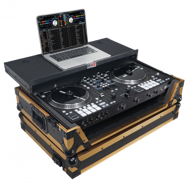 ATA Flight Style Road Case for RANE ONE DJ Controller with Laptop Shelf in Limited Edition Gold 