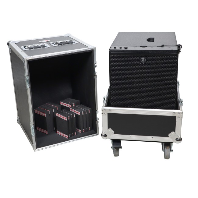 Universal ATA Single Line Array Flight Case For RCF SUB702AS Subwoofer Speaker and similar size 21x21x15 in.