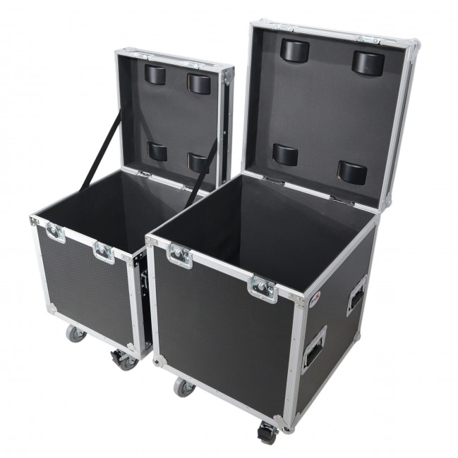 Package of 2 Utility ATA Flight Travel Storage Road Case – Includes 1-Large 1-Medium with 4 Casters