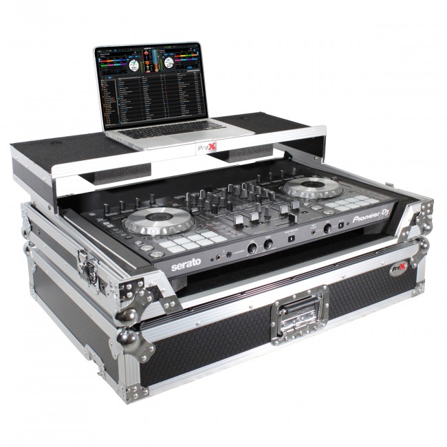 Universal Flight Style Road Case for DJ Controllers with Sliding Laptop Shelf