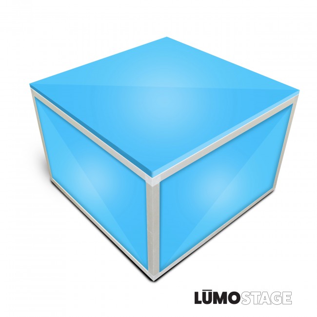 Lumo Stage Acrylic Stage 2'x'2x24 Platform Cube Light Box Section for Disco Style Dance Floor