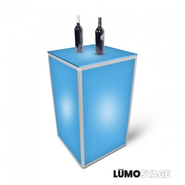 Lumo Stage Acrylic Platform 2'x2'x42 Cube Section Riser for LED Lighting Dance Floor