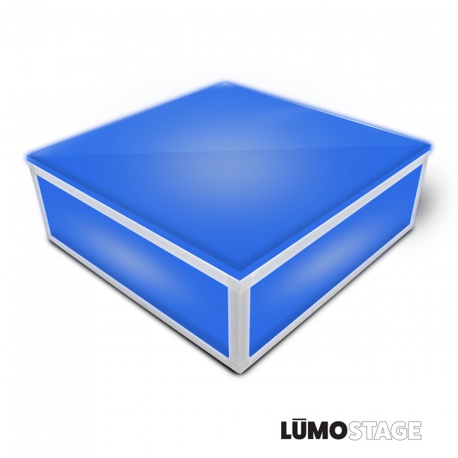 Lumo Stage Acrylic Stage 2'x'2x8 Platform Cube Light Box Section for Disco Style Dance Floor