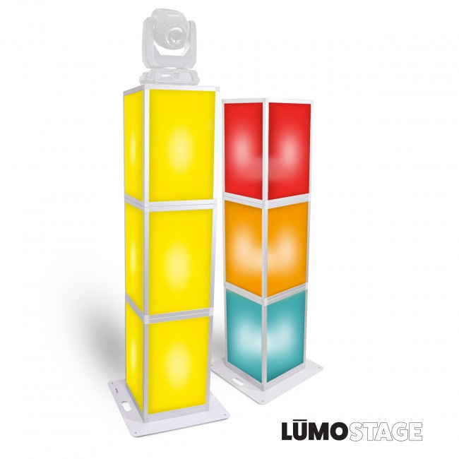 Lumo Stage Acrylic Pillar 6' Column Cube Section Display Pedestal and Base for LED DJ Stage Lighting Dance Floor