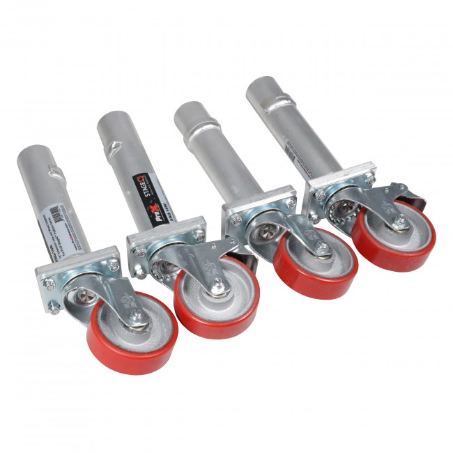 StageQ™ Locking Staging 16 Height Stage Legs with 5 Rubber Steel Casters | Set of 4