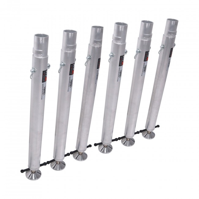 Set of Six StageQ Platform Telescoping Legs 28 to 48 inch Height Adjustable Legs Only