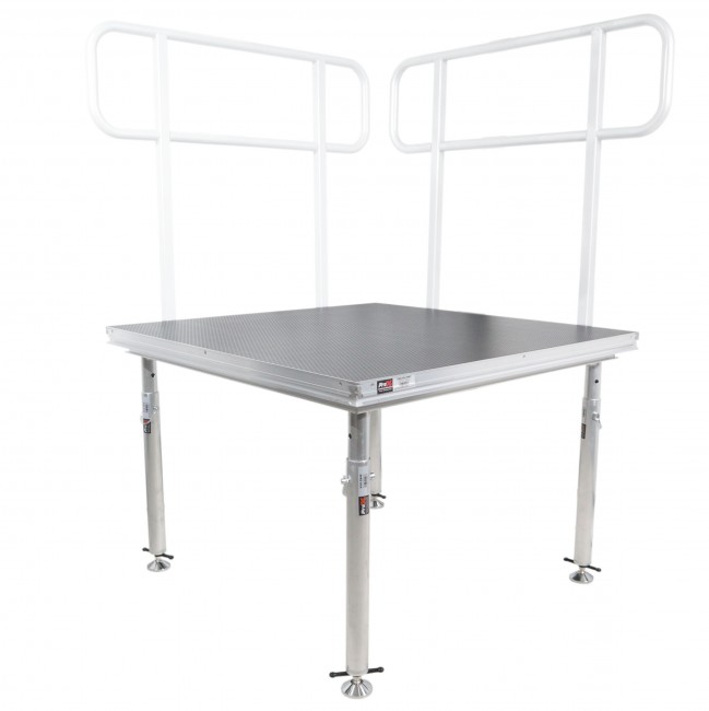 StageQ 4' x 4' Single Stage Unit Height Adjustable from 28 to 48 in.