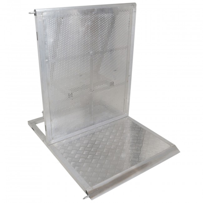 4FT Ventilated Aluminum Barricade Heavy-duty  Crowd Control Barrier with Folding Base. 