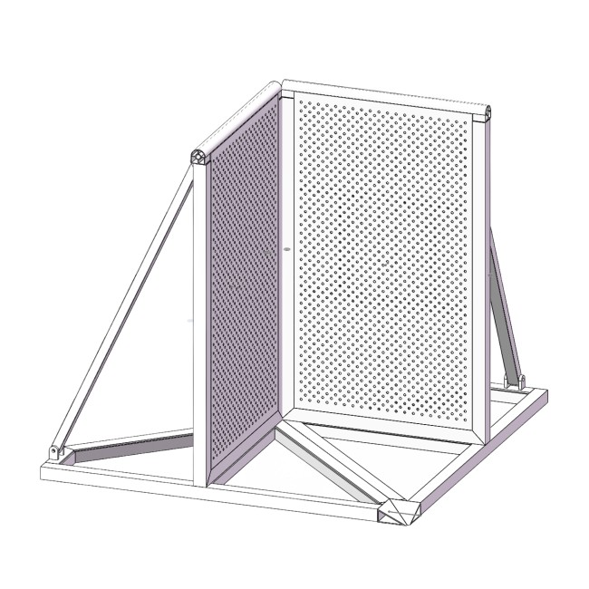 4FT Heavy-duty Aluminum Ventilated Crowd Barrier Corner and Base