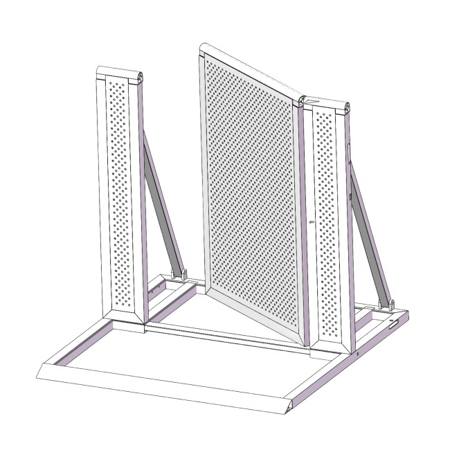 4FT Heavy-duty Aluminum Ventilated Crowd Barrier Door and Base
