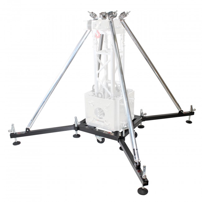 Ground Support & Leg Stabilizer Package Includes Rolling Base 4x Outrigger Leg Braces