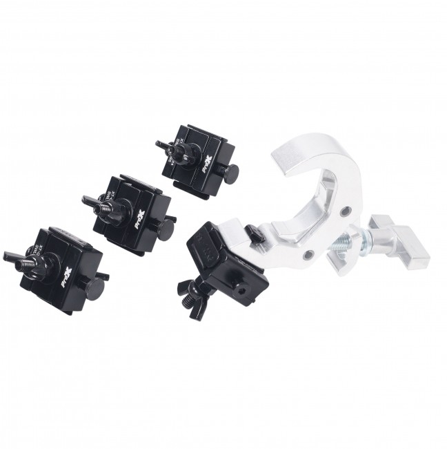 Set of 4 Quick Release Sliding Truss Clamp Mounting Adapters ideal for Fastening Moving Heads