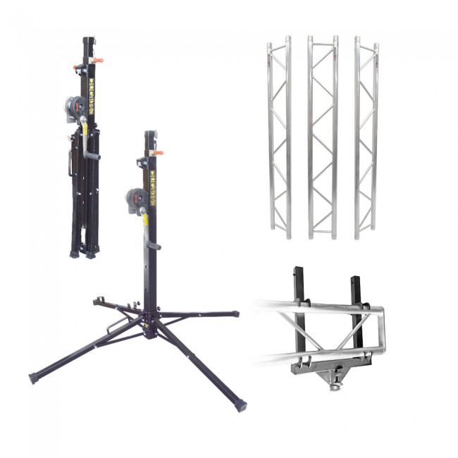 18' Ft Package of Two Fantek T-101D Top Loading Towers Includes 3x 6' F32 i-beam Truss and Lifting Brackets