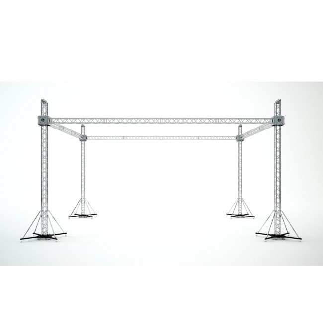 Stage Flat Roofing System Package With 4 Chain Hoists | 40 Ft W x 30 Ft L x 23 Ft H