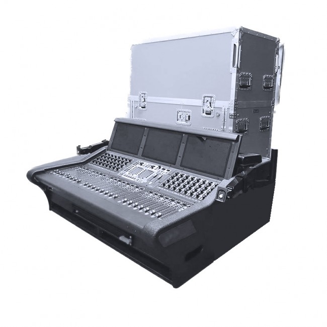 For Avid Venue S6L-24D Flip-Ready Hydraulic Console Easy Retracting Lifting 2U Rack Space Detachable Case by ZCASE