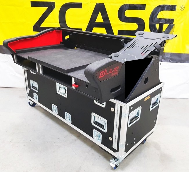 For Allen and Heath DLive S3000 Flip-Ready Hydraulic Console Easy Retracting Lifting 2U Rack Space Detachable Case by ZCASE