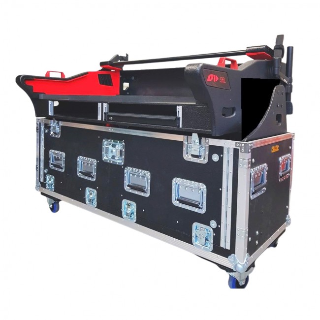For Avid Venue S6L-32D Flip-Ready Hydraulic Console Easy Retracting Lifting 2U Rack Space Detachable Case by ZCASE