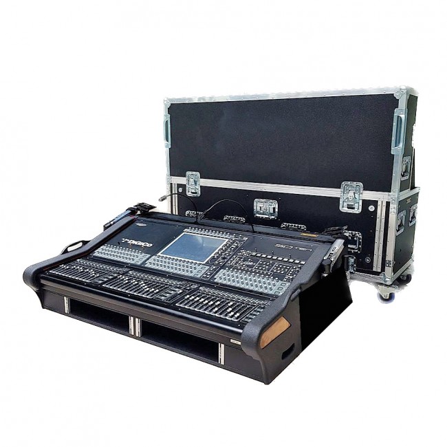Flip-Ready Detachable Easy Retracting Hydraulic Lift Case With 2x2U for Digico SD10 Digital Mixing Console by ZCase®