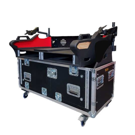Flip-Ready Detachable Easy Retracting Hydraulic Lift Case With 2x2U for Digico SD12 Digital Mixing Console by ZCase®