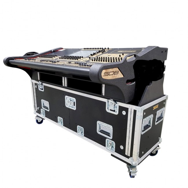 Flip-Ready Detachable Easy Retracting Hydraulic Lift Case With 2x2U for Digico SD8 Digital Mixing Console by ZCase®
