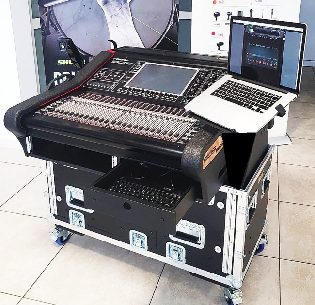 Flip-Ready Detachable Easy Retracting Hydraulic Lift Case With 2U for Digico SD9 Digital Mixing Console by ZCase®