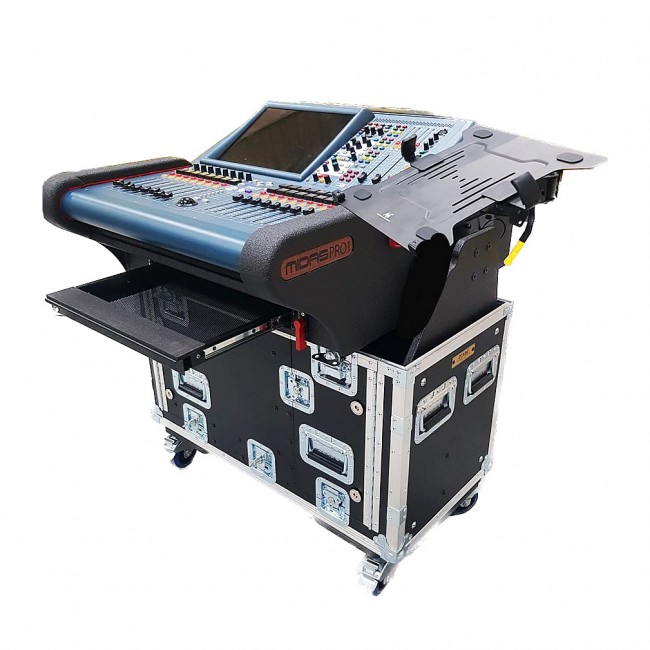 For MIDAS PRO1 Flip-Ready Hydraulic Console Easy Retracting Lifting 1U Rack Space Detachable Case by ZCASE