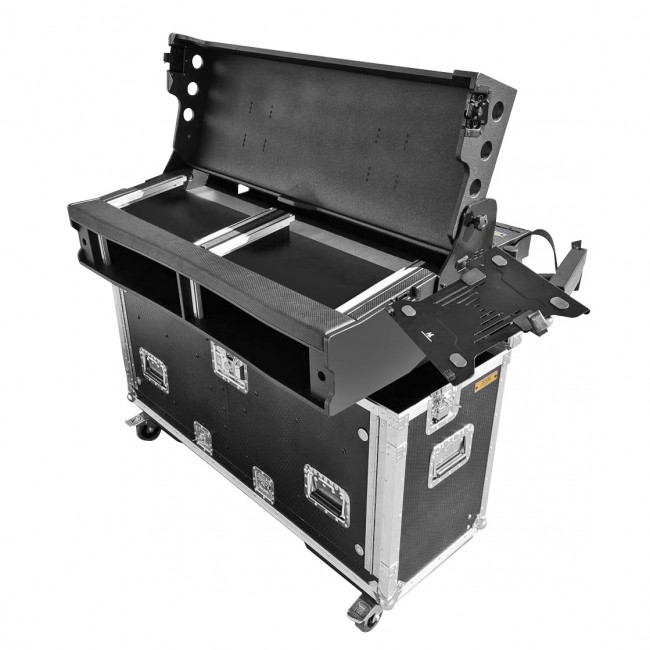 For WAVES eMotion LV1 Live Mixer Flip-Ready Hydraulic Console Easy Retracting Lifting Case with 2x 3U Rack Space by ZCASE