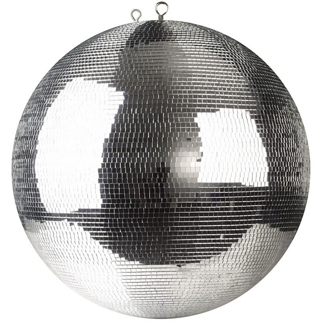 36 inch Mirror Disco Ball Bright Silver Reflective Indoor DJ Sphere with Hanging Ring for Lighting