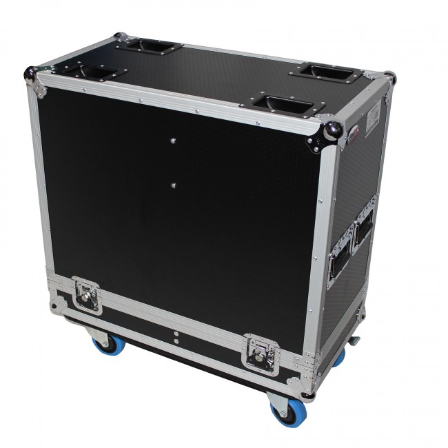 ATA Flight Hard Case for Two RCF NX 32-A Speakers with Wheels