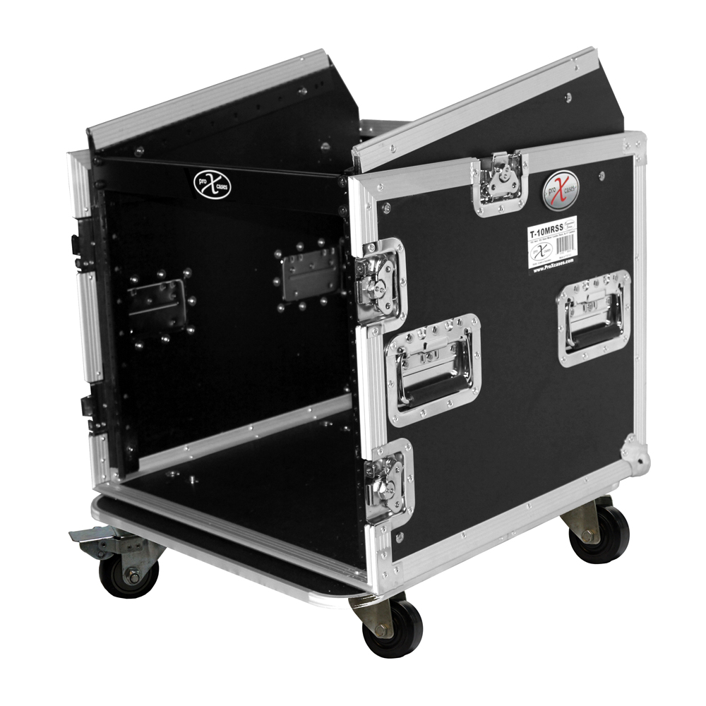 8/10 U TXT Flight Case Combo DJ Custodia Valigia Transport Mixer Rack Flightcase 