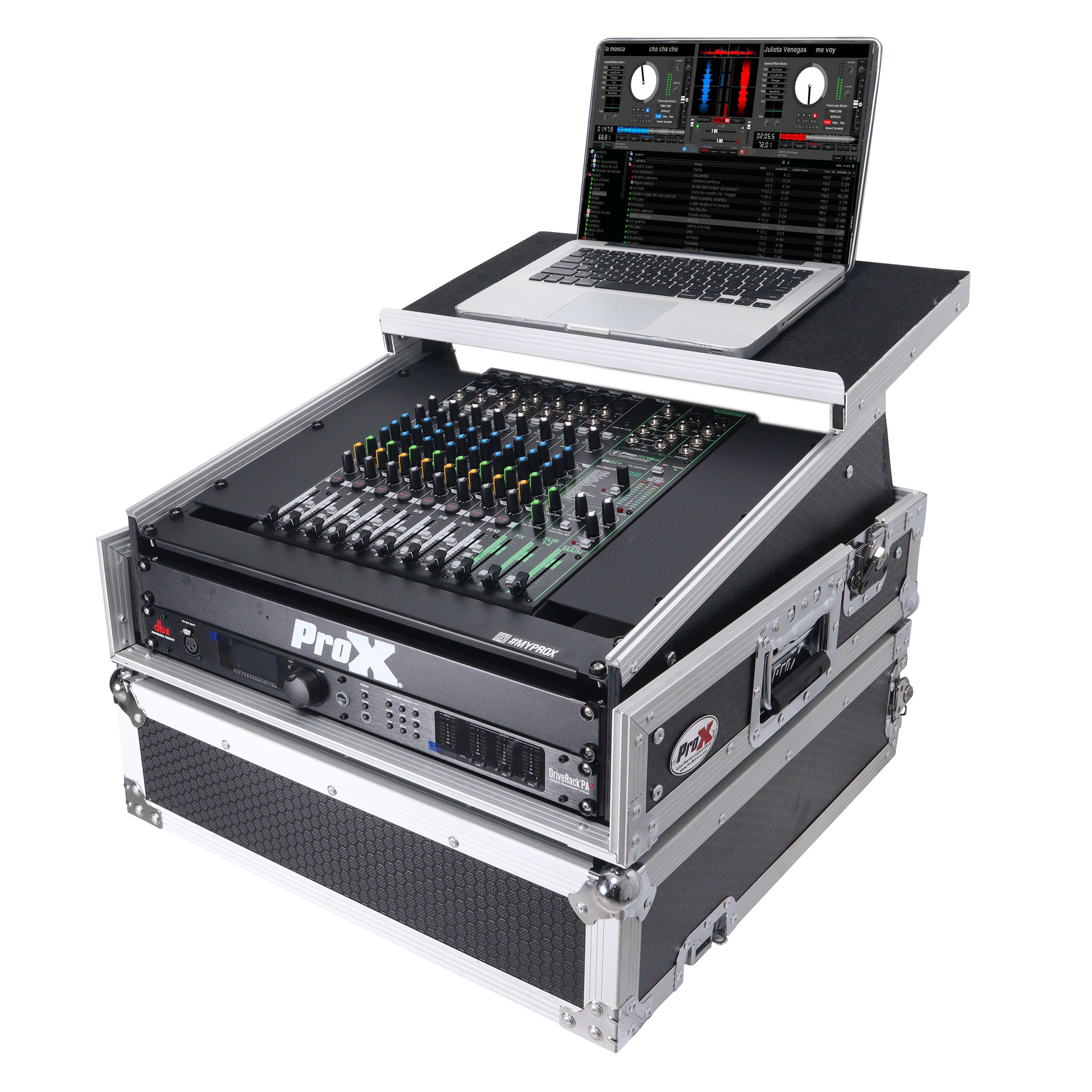 at opfinde Forbindelse tak skal du have 2U Rack x 10U Top Mixer DJ Combo Flight Case w Laptop Shelf | ProX Live  Performance Gear