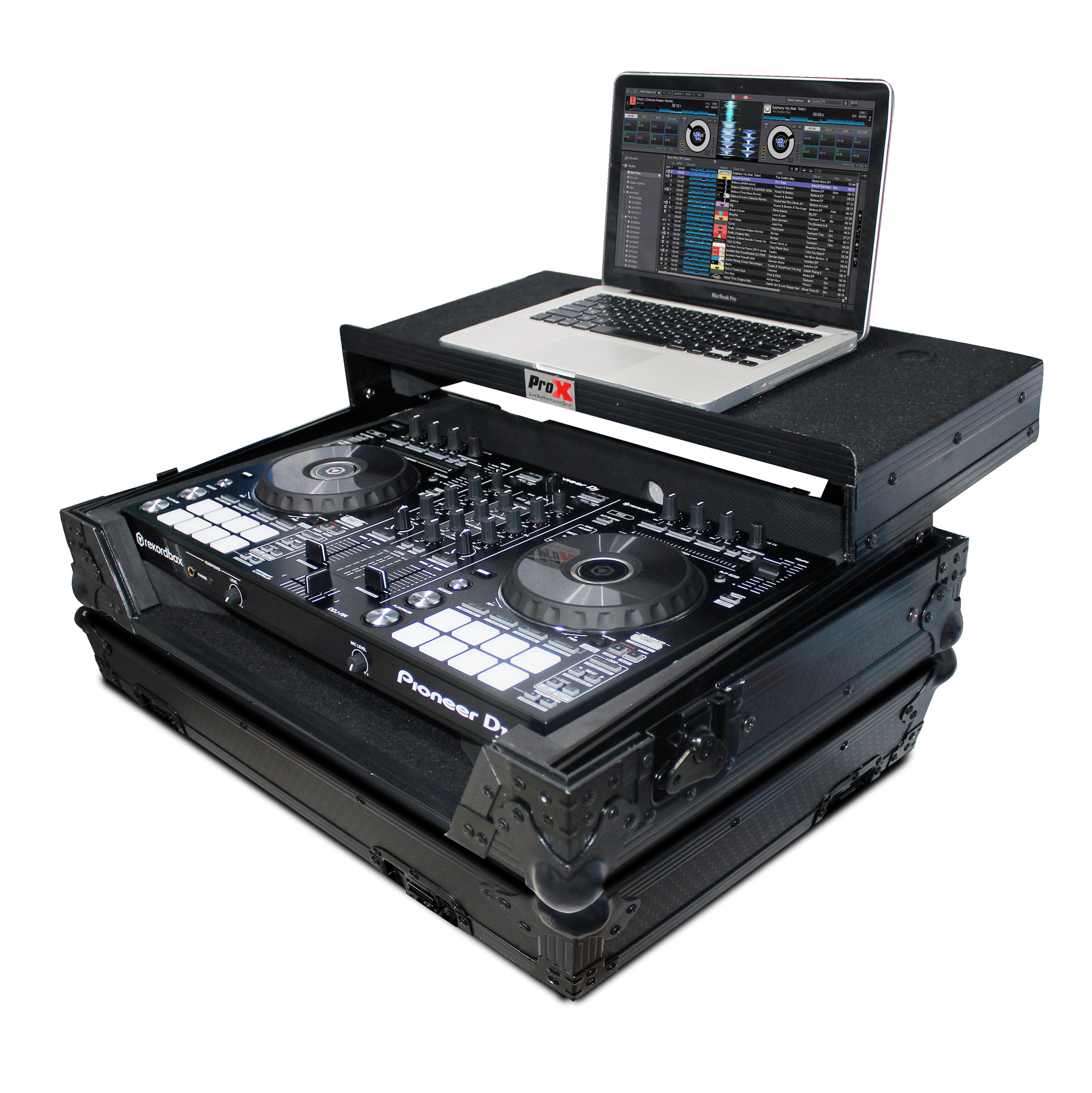 zo veel betaling verbergen Flight Case For Pioneer DDJ-RR & DDJ-SR2 Digital Controller W-Sliding  Laptop Shelf - Black on Black | ProX Live Performance Gear
