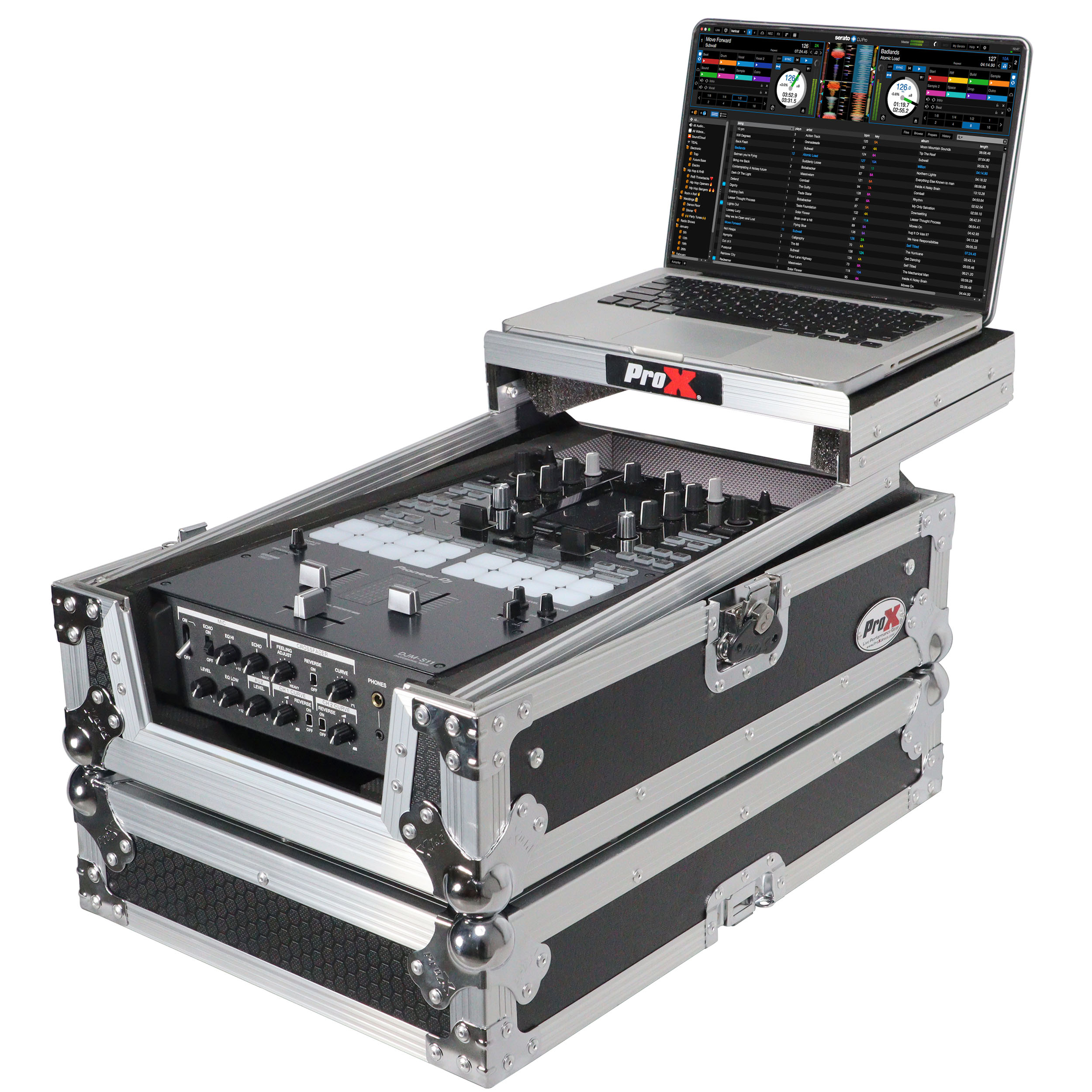 Snor Bekendtgørelse marked Flight Case for Pioneer DJM-S11 Mixer with Sliding Laptop Shelf | ProX Live  Performance Gear